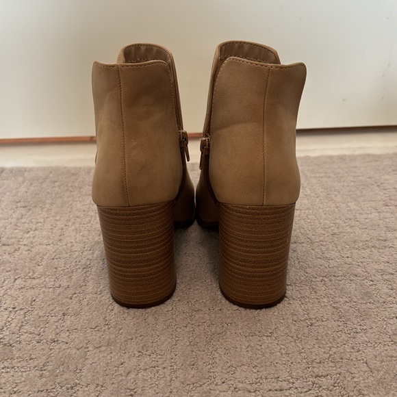 Pink Lily Suede Tan Booties - Picture 2 of 3